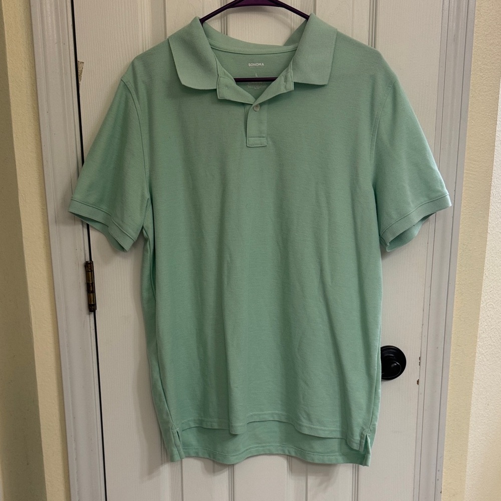 Sonoma Men's Polo Shirt in Light Mint